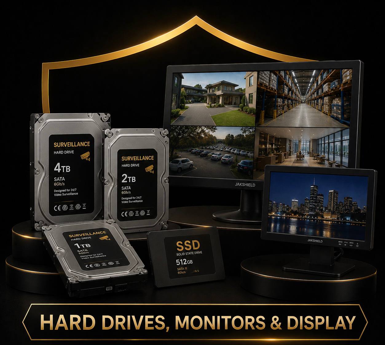 Hard Drives, Monitors & Display